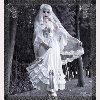 Skeleton Bride Gothic Dress by Blood Supply (BSY12)